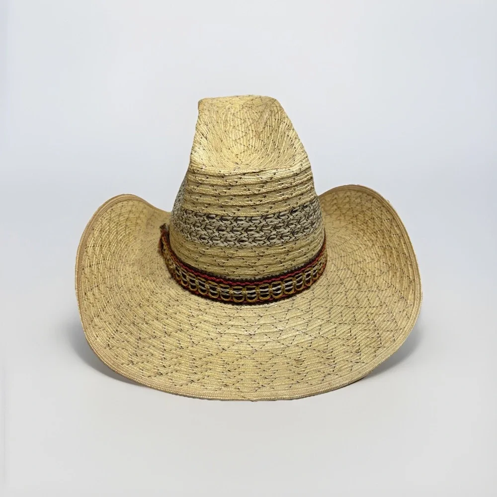 Vtg RIO GRANDE Cowboy Hat Mens 6-7/8 Chihuahua Straw High‎ Dome 55 Western Ranch